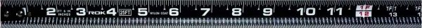 ROK Fractional Tape Measure – Rubberized Case – SAE ~ 1″ / 25′